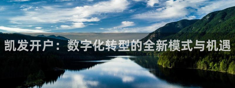 南宫NG体育在线注册：凯发开户：数字化转型的全新模式与机遇