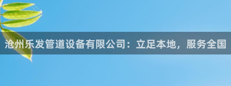 南宫NG加拿大在线预测：沧州乐发管道设备有限公司：立足本地，服务全国