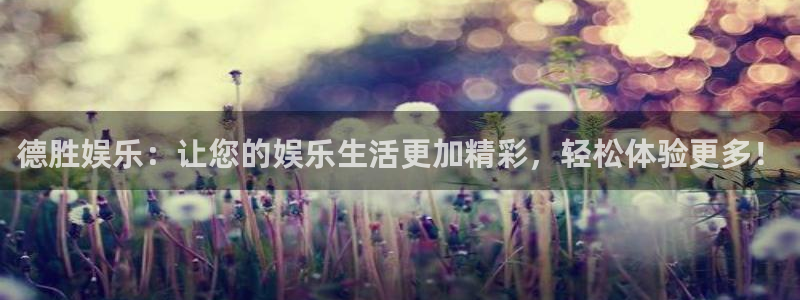 南宫NG包怎么样：德胜娱乐：让您的娱乐生活更加精彩，轻松体验更多！