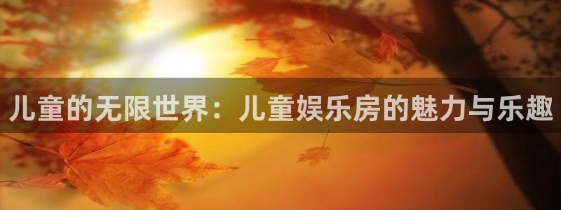 南宫NG体育在线注册：儿童的无限世界：儿童娱乐房的魅力与乐趣